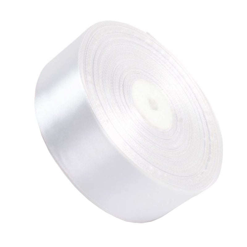 SWTOOL 1" Solid Satin Ribbon 50 Yards Roll for Wedding Details, Sewing Projects, Gift Wrapping, Invitation Embellishments and Crafting Projects Etc (White) - Image 4